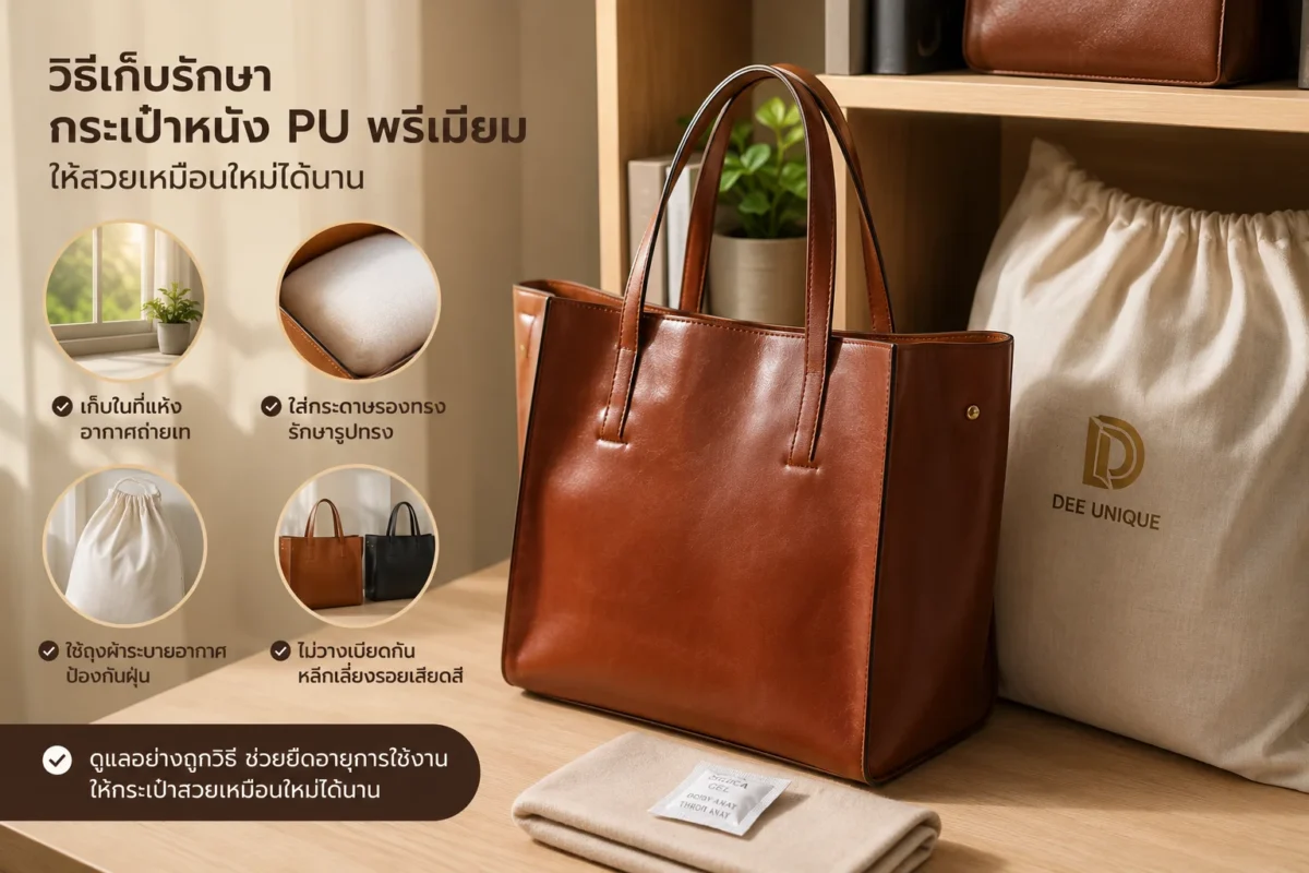 วิธีเก็บรักษากระเป๋าหนัง PU พรีเมียม ให้สวยเหมือนใหม่ได้นาน